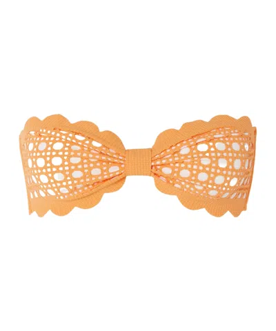 Marysia Carved Bikini Top In Orange