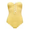Marysia Chesapeake Tie Maillot Limocello/coconut In Yellow