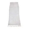Marysia Crochet Maxi Skirt Silver In White