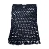 Marysia Crochet Mini Skirt Black In Black