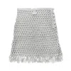 Marysia Crochet Mini Skirt Silver In White