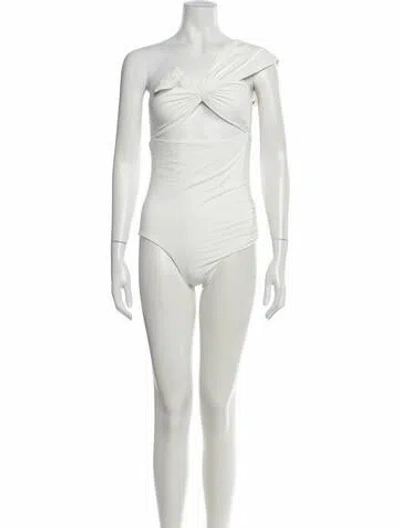 Pre-owned Marysia Cutout Accent One-piece W/ Tags In White