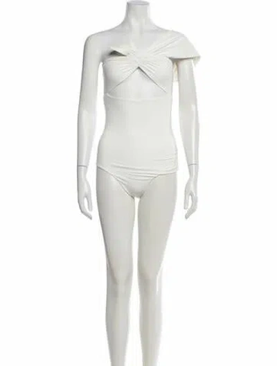 Pre-owned Marysia Cutout Accent One-piece W/ Tags In White