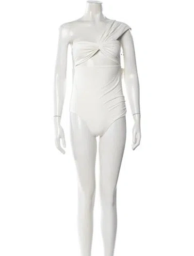 Pre-owned Marysia Cutout Accent One-piece In White