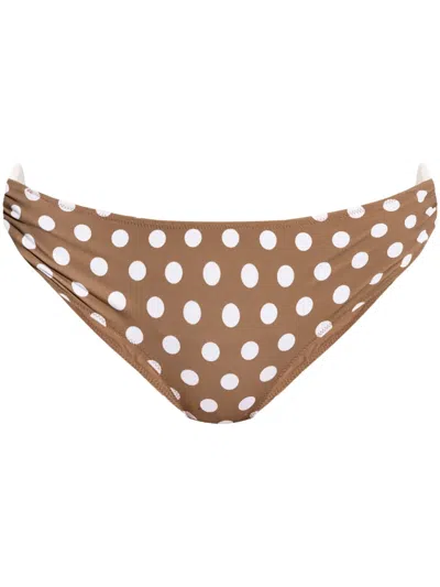 Marysia Dot-print Bikini Set In Brown