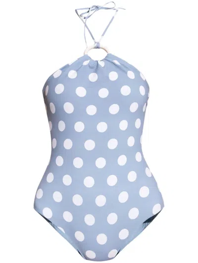 Marysia Dot-print Swimsuit In Blue