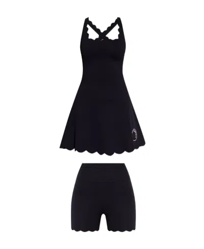 Marysia Flared Mini Dress In Black