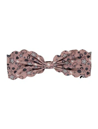 Pre-owned Marysia Graphic Print Bow Accents Top In Purple
