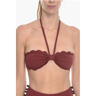 Marysia Halterneck Chesapeake Bikini Top With Scalloped Women's Edge