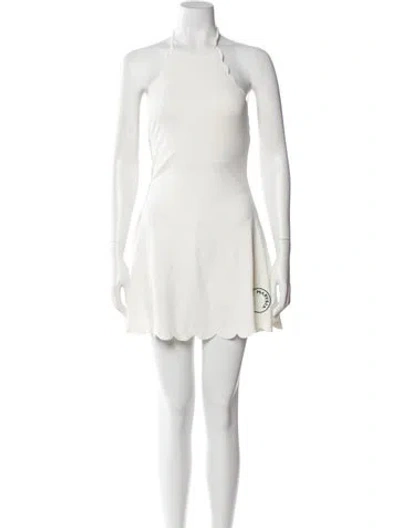 Pre-owned Marysia Halterneck Romper In White