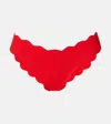 Marysia High Antibes Scalloped Bikini Bottoms In Red