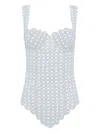 Marysia La Roche Maillot Cane-print Swimsuit In White