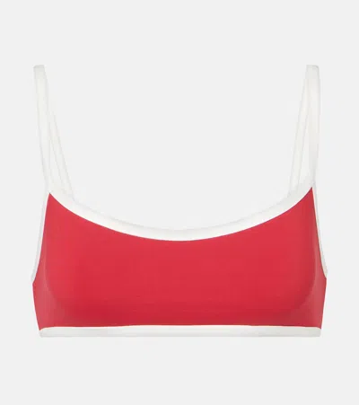 Marysia Ligne Bikini Top In Red