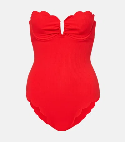 Marysia Lisbon Maillot Swimsuit In Red
