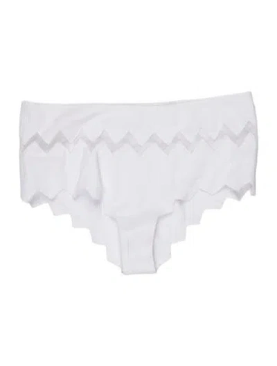 Pre-owned Marysia Mesh Accents Bottoms In White
