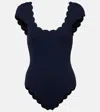 Marysia Mexico Reversible Scalloped Swimsuit In Blue