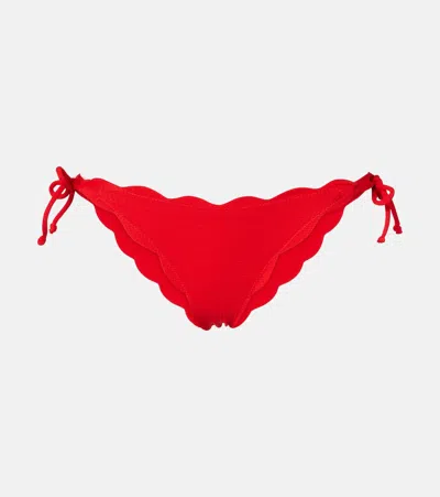 Marysia Mott Scalloped Bikini Bottoms In Red