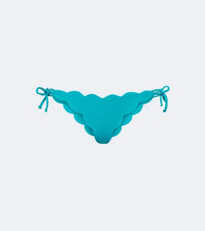 Marysia Mott Scalloped Bikini Bottoms In Blue