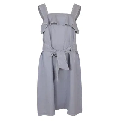 Marysia Nardo Dress Seagull/coconut Embroidery In Gray