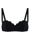 Marysia North Scallop-edge Bikini Top In Black
