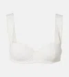 Marysia North Scalloped Bikini Top In White