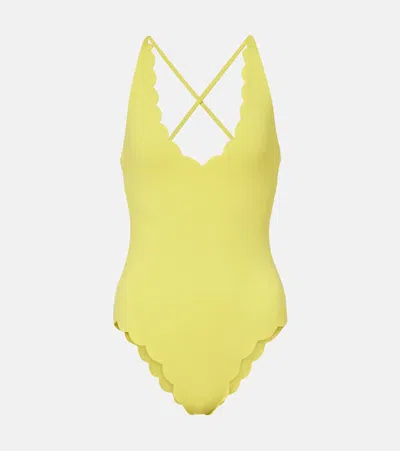 Marysia North Scalloped Swimsuit In Yellow