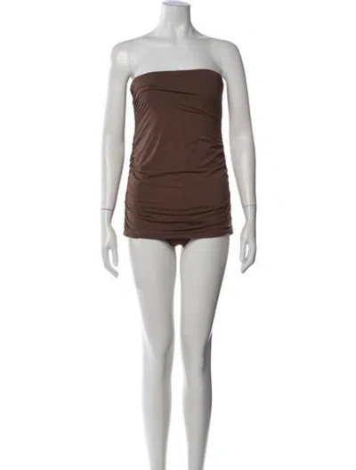 Pre-owned Marysia One-piece In Brown