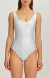 Marysia Palm Springs Maillot Silver/coconut In White