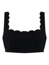Marysia Palm Springs Scallop-edge Bikini Top In Black