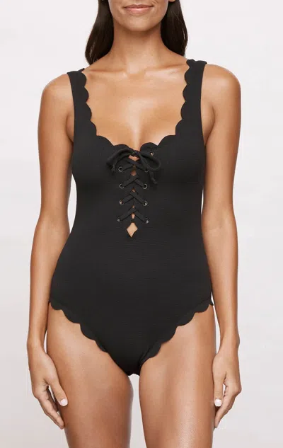 Marysia Palm Springs Tie Maillot Black/indigo