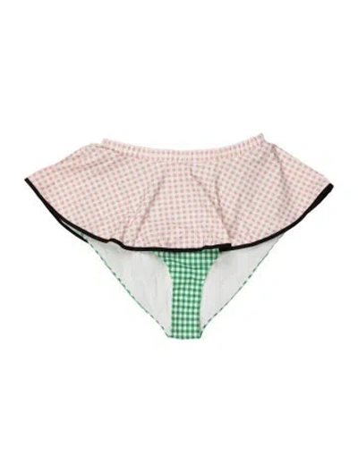 Pre-owned Marysia Plaid Print Bottoms In Green