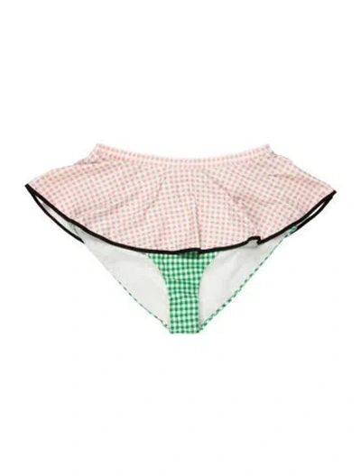 Pre-owned Marysia Plaid Print Bottoms W/ Tags In Pink