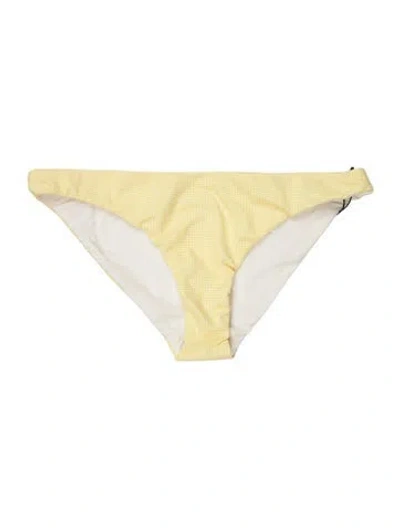 Pre-owned Marysia Plaid Print Bottoms W/ Tags In Yellow