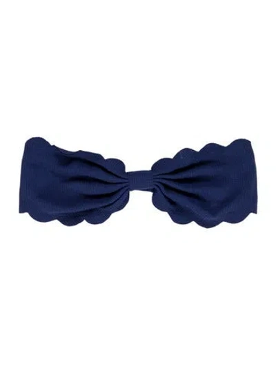 Pre-owned Marysia Pleated Accents Top In Blue