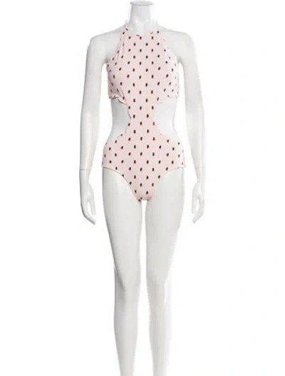 Pre-owned Marysia Polka Dot Print One-piece In Pink