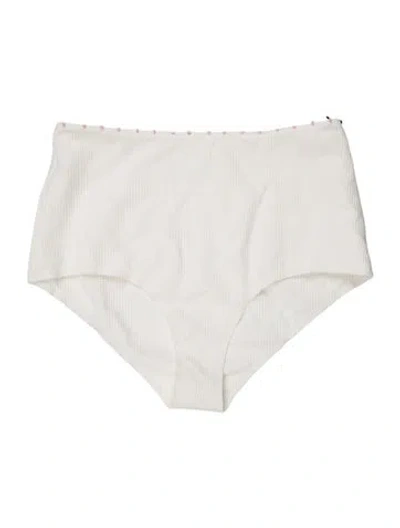 Pre-owned Marysia Pom-pom Embellishments Bottoms In White