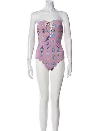 Pre-owned Marysia Printed One-piece In Pink