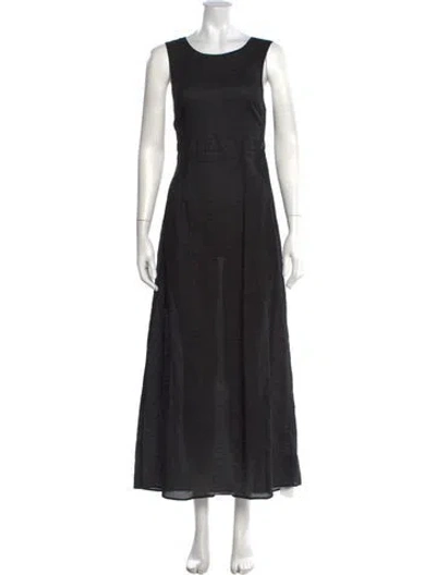 Pre-owned Marysia Resort Crew Neck Long Dress In Black