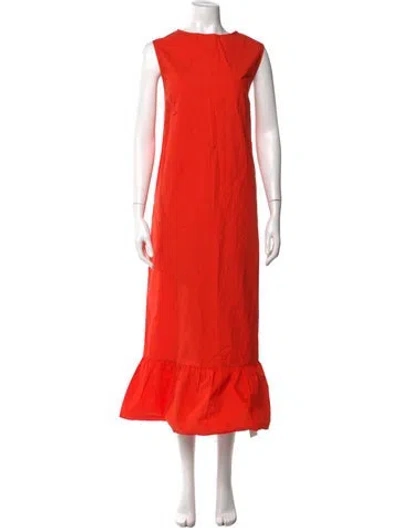 Pre-owned Marysia Resort Crew Neck Long Dress In Orange