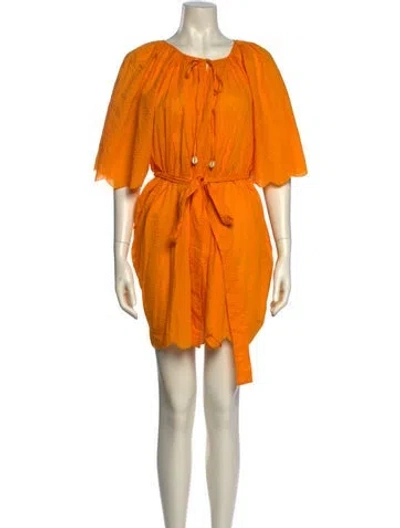 Pre-owned Marysia Resort Crew Neck Mini Dress In Orange