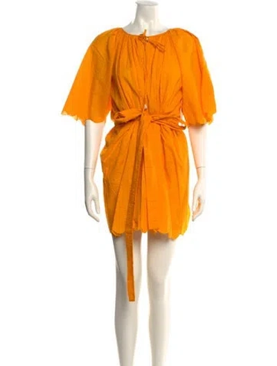 Pre-owned Marysia Resort Crew Neck Mini Dress In Orange