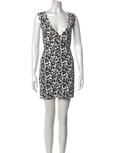Pre-owned Marysia Resort Floral Print Mini Dress In White