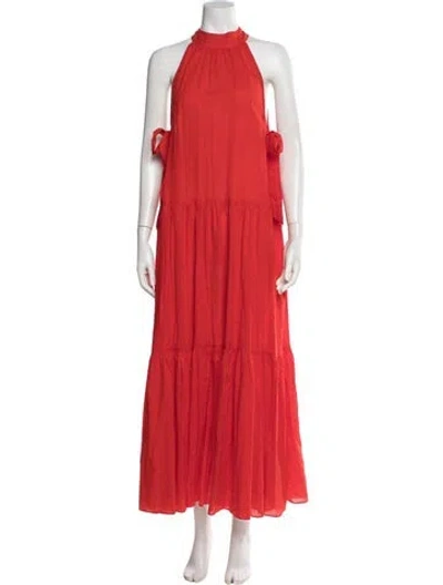 Pre-owned Marysia Resort Halterneck Long Dress In Multi