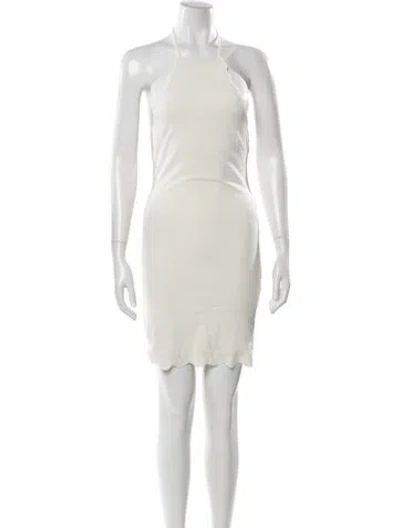 Pre-owned Marysia Resort Halterneck Mini Dress In White