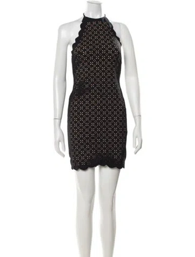 Pre-owned Marysia Resort Lace Pattern Mini Dress In Black