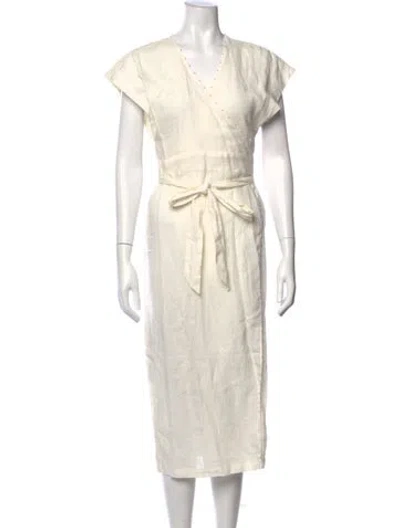 Pre-owned Marysia Resort Linen Long Dress In Neutral