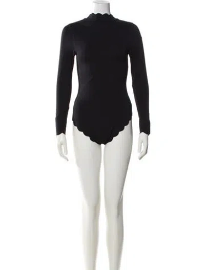 Pre-owned Marysia Resort Mock Neck Long Sleeve Bodysuit In Blue