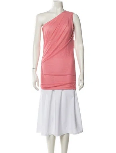 Pre-owned Marysia Resort One-shoulder Mini Dress In Pink