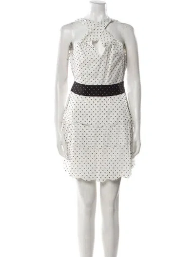 Pre-owned Marysia Resort Polka Dot Print Knee-length Dress In White
