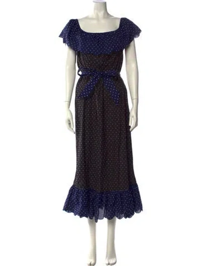 Pre-owned Marysia Resort Polka Dot Print Long Dress In Multi